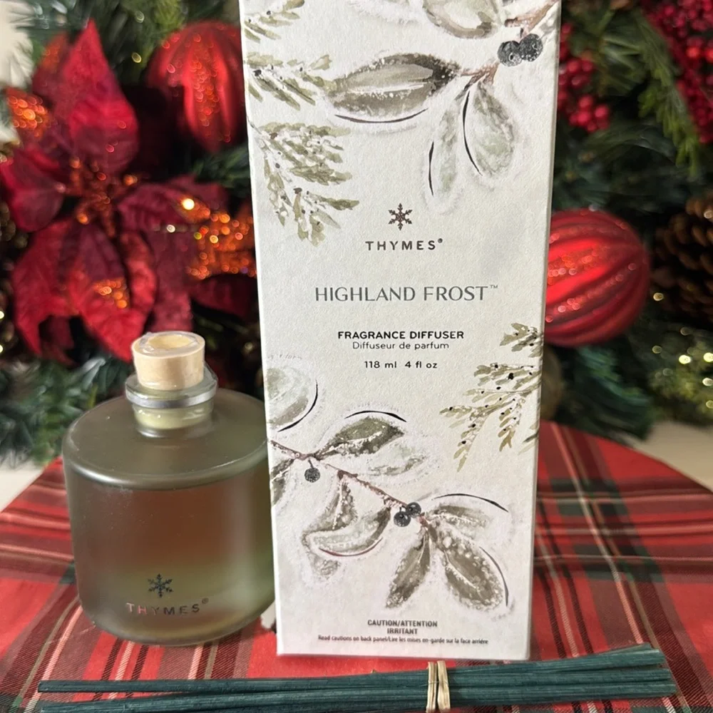 Thymes Petite Highland Frost Diffuser - Home Fragrance Diffuser Set Includes